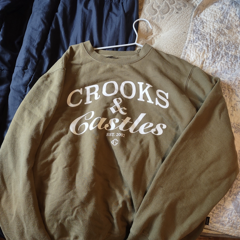 Crooks & Castles Khaki Crewneck Sweater